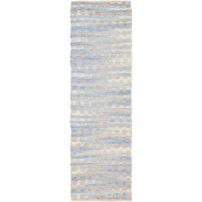 Cape Cod CAP820 Woven Indoor Runner Rug - Blue/Natural - 2'3"x8' - Safavieh
