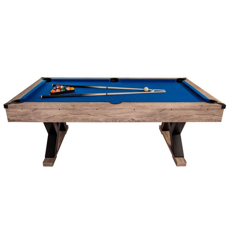 Rustic Blond 84" Kirkwood Billiard Table with Royal Blue Cloth