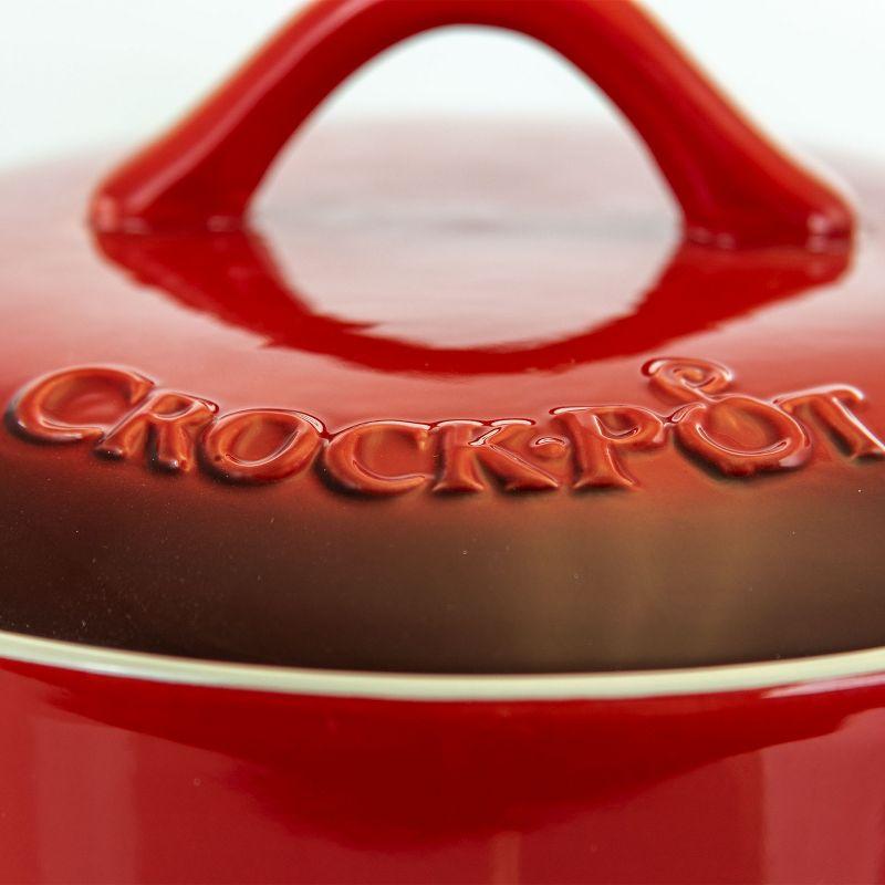 Crock-Pot  2 Piece 2.3 Quart Artisan Casserole Bakeware Set in Red