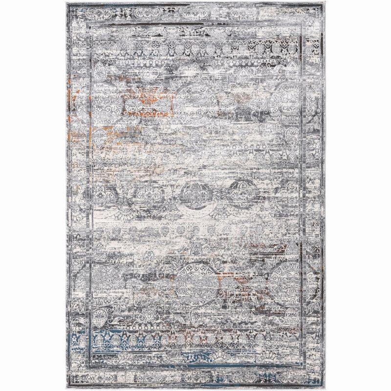 Unique Loom Finsbury Collection Area Rug - Charlotte (5' 3" x 8' Rectangle Multi/Gray)
