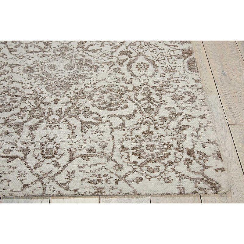 Nourison Damask Vintage Indoor Rug Ivory 5' x 7'