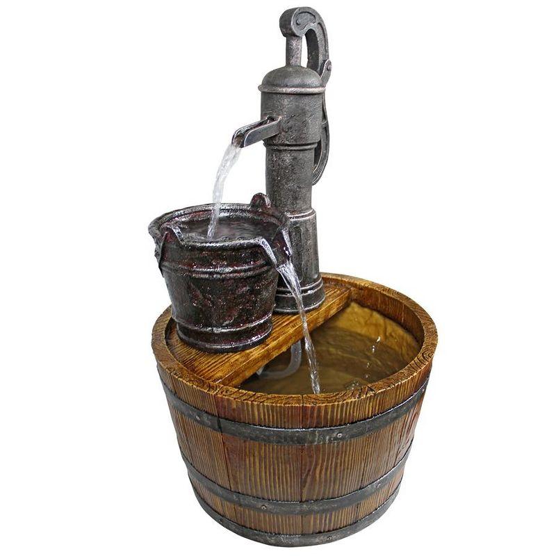 Design Toscano Cistern Well Pump Barrel Garden Fountain - Multicolored