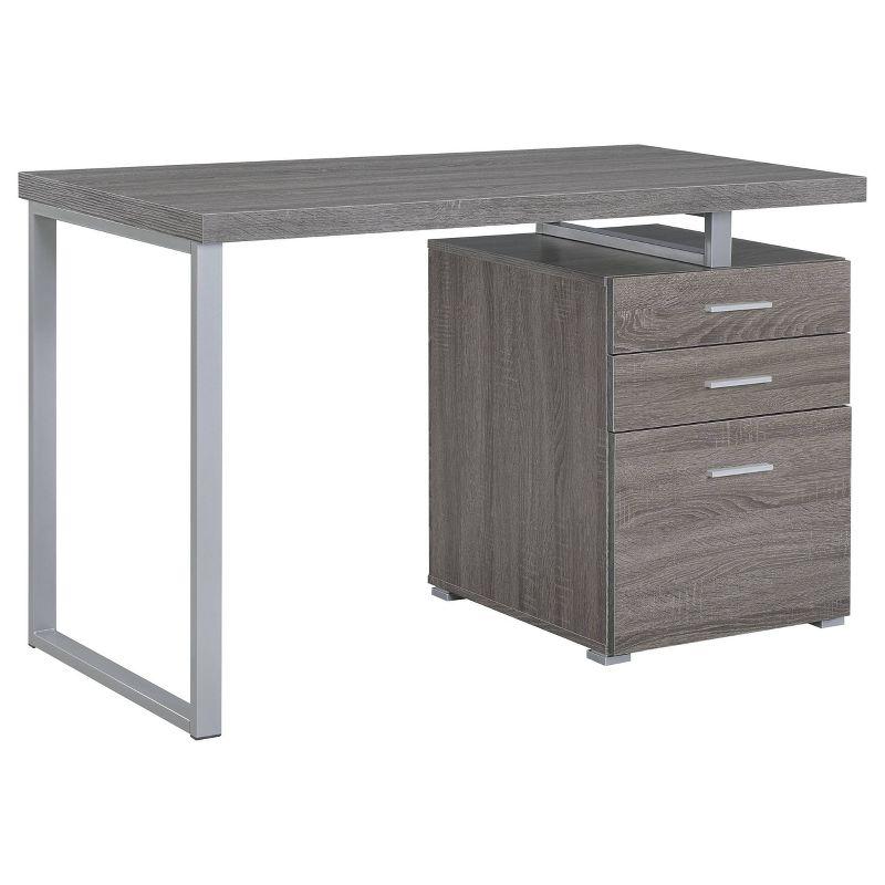 Brennan 3 Drawer Office Desk with Reversible Cabinet - Coaster