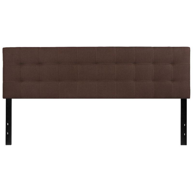 Dark Brown Tufted Upholstered King Size Headboard