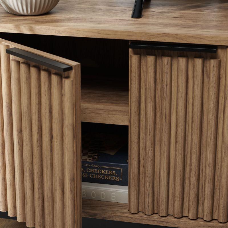 Lylia 4 Door Media Stand - MED9623 - Oak/Black - Safavieh