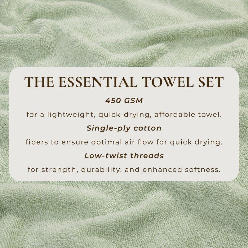 FreshFolds Super Soft 100% Ringspun Cotton Quick-Dry 6-Piece Towel Set