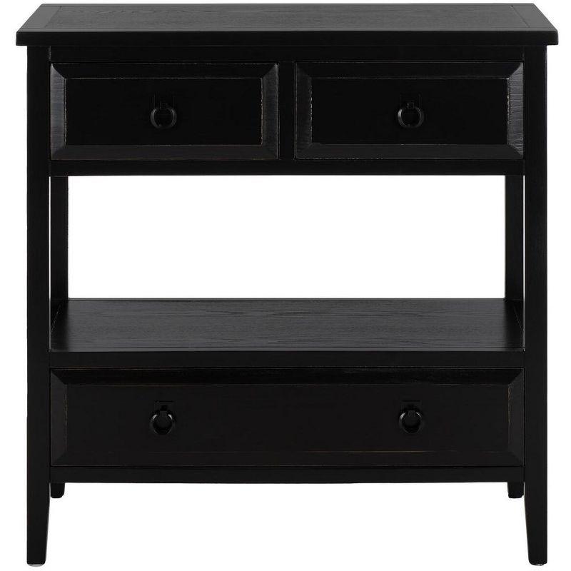 Branson Transitional 3-Drawer Black Sideboard - 32" Wide