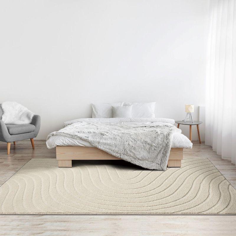 Luxe Weavers Modern Geometric Wave Area Rug