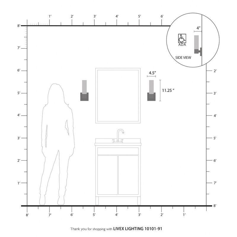 Livex Lighting Aero 1 - Light Sconce in  Brushed Nickel