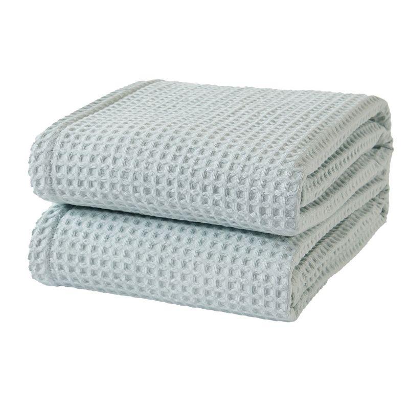 Market & Place 100% Cotton Waffle Weave Bed Blanket