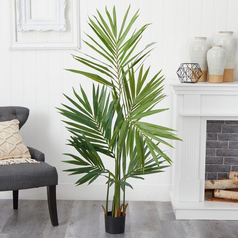 Nearly Natural 5-ft Kentia Palm Silk Tree