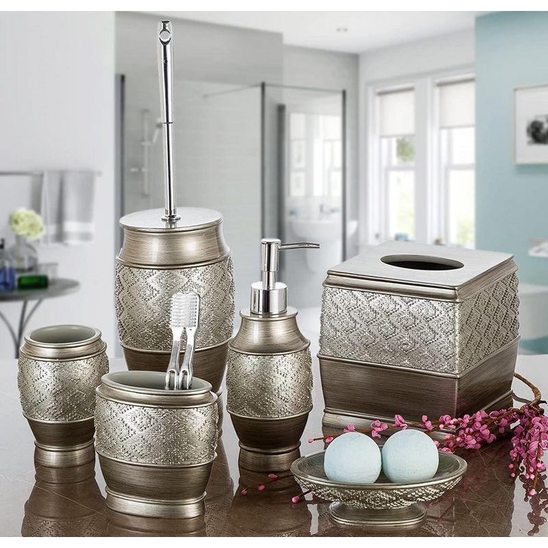 Creative Scents Silver Dublin Toilet Brush With Holder