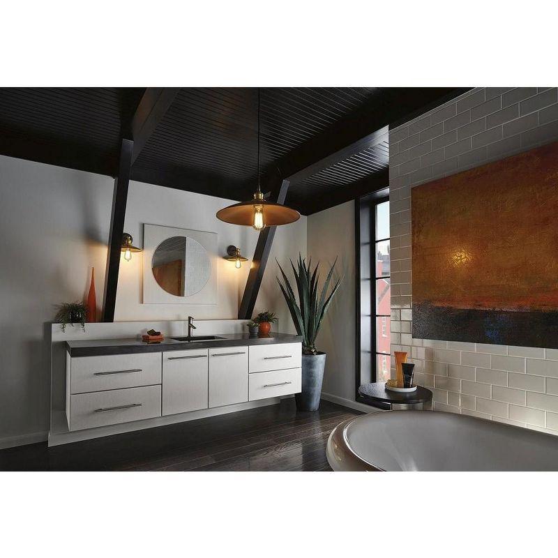 Progress Lighting Archives 1-Light Adjustable Swivel Wall Sconce, Antique Bronze, Natural Brass, Shade Included