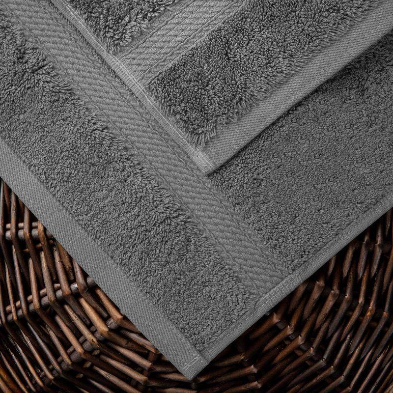 Luxury Egyptian Cotton Heavyweight Ultra-Plush Bath Towel Set of 2, Charcoal - Blue Nile Mills