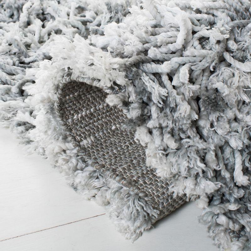 Rio Shag SG960 Hand Loomed Indoor Area Rug - Grey/Ivory - 5'x8' - Safavieh