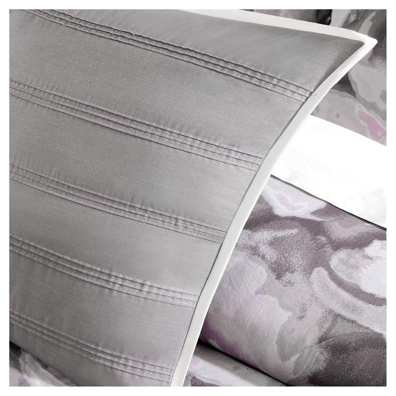 Gray Reversible Modern & Contemporary 6 Piece Duvet Cover Set