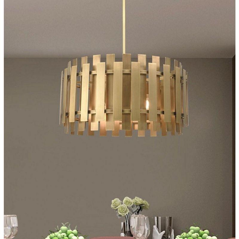 Livex Lighting Greenwich 5 - Light Chandelier in  Natural Brass