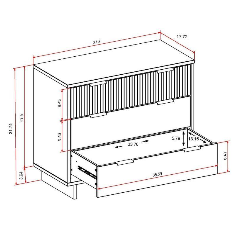 Granville Modern 3 Drawer Standard Dresser - Manhattan Comfort