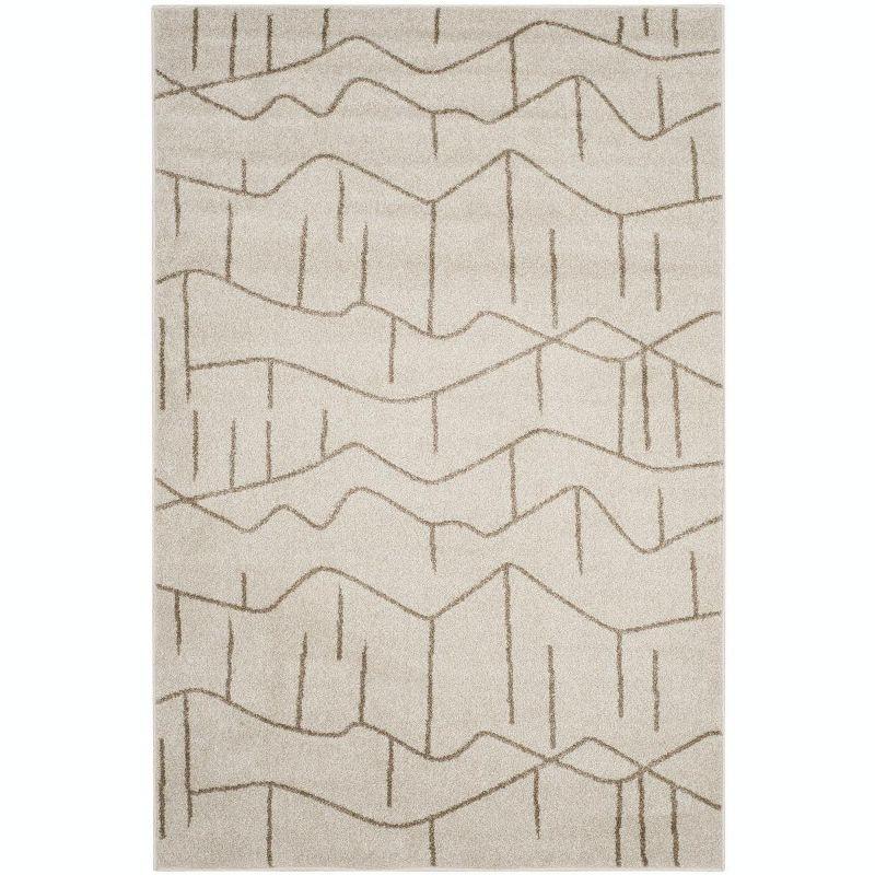 Amherst AMT429 Power Loomed Area Rug - Ivory/Grey - 4'x6' - Safavieh.