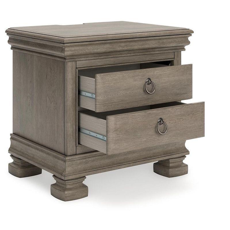 Lexorne 3 Drawer Nightstand in Gray