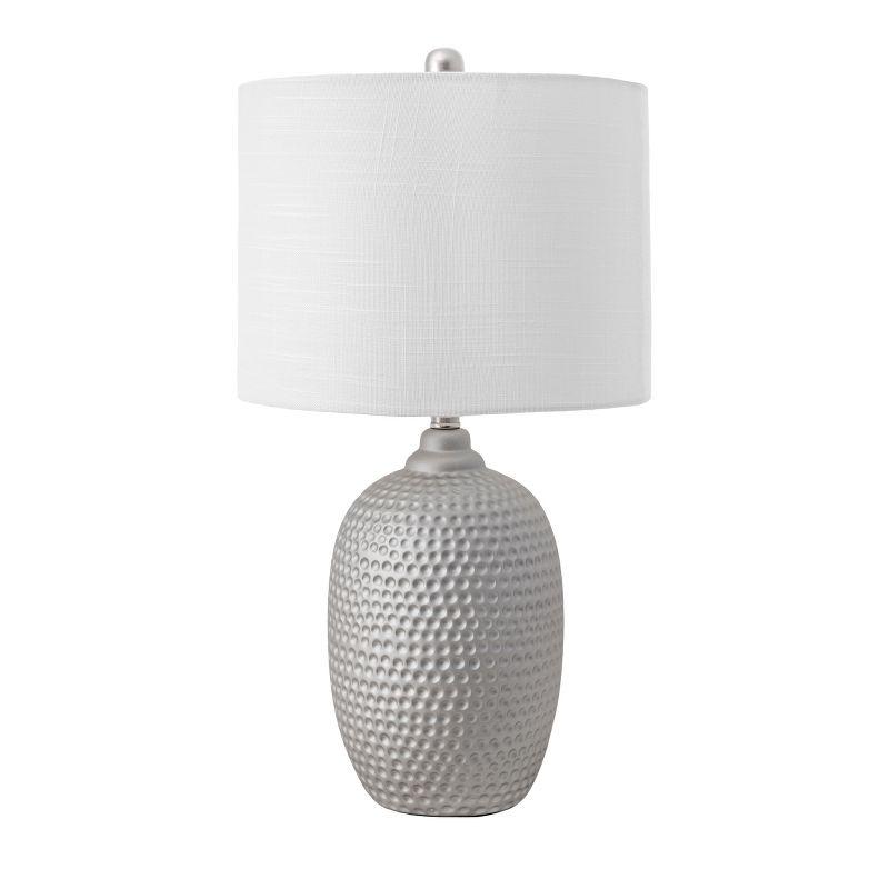 Oakland Gray Textured Ceramic Table Lamp with 3-Way Switch