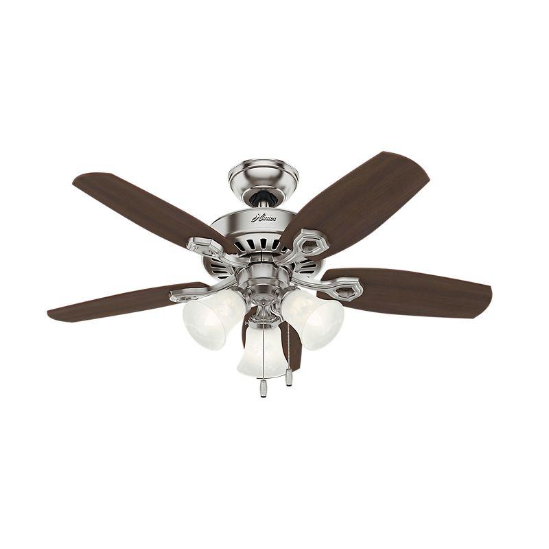 42" Builder 5 - Blade Standard Ceiling Fan with Pull Chain and Light Kit Included