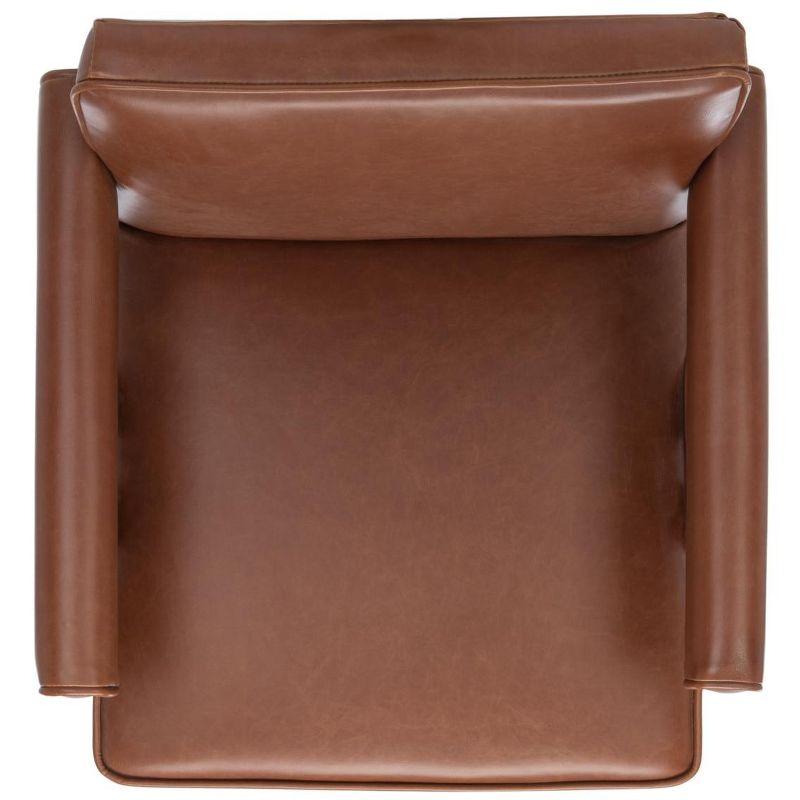 Suri Mid Century Arm Chair - ACH4508 - Cognac/Walnut - Safavieh