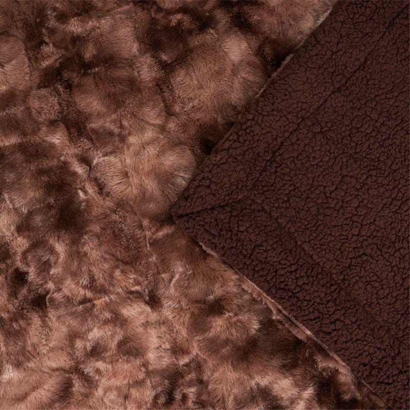 PAVILIA Tie-Dye Faux Fur Throw Blanket, Furry Fuzzy Fluffy Shaggy Plush Warm Reversible Thick for Bed Couch Sofa