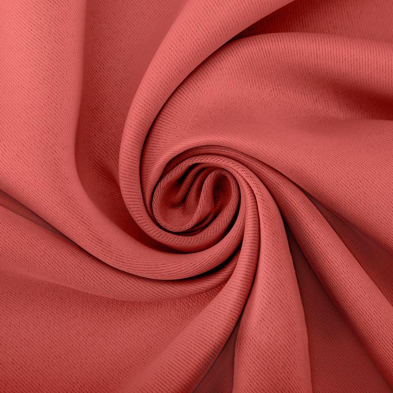 40"x95" Sun Zero Blackout Riley Kids' Bedroom Grommet Curtain Panel Sunset Coral: Energy Efficient, Noise Reduction