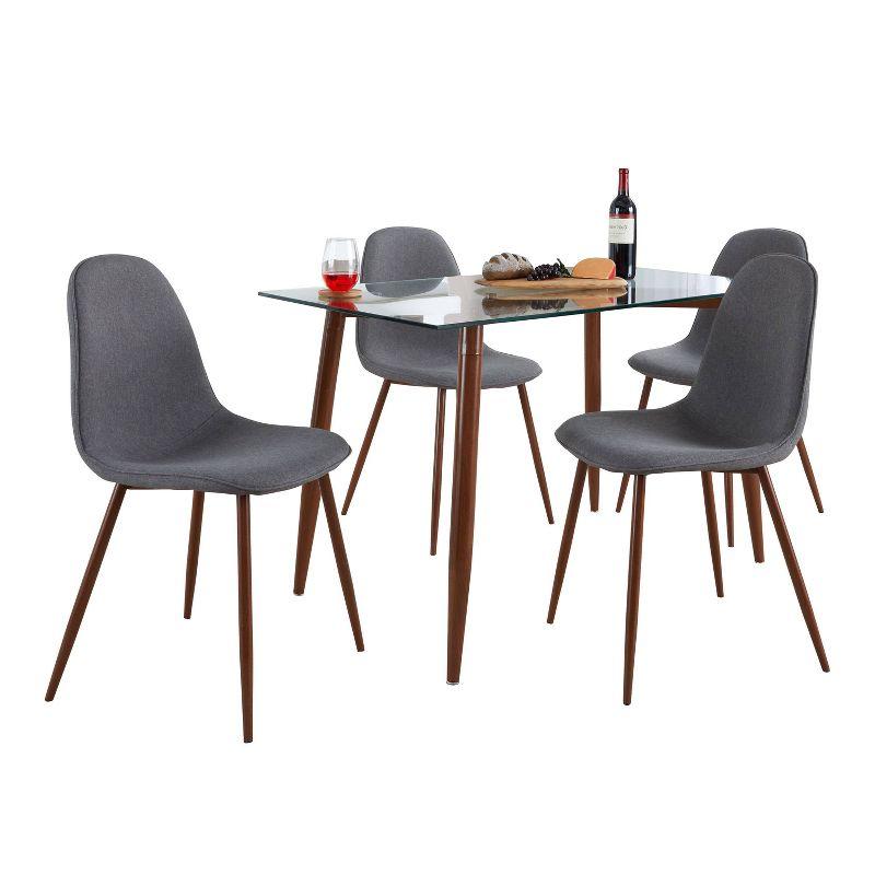 5 - Piece Glass Top Dining Set