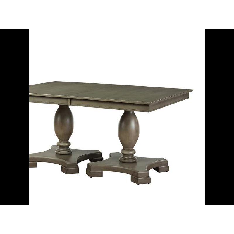 Waylon Transitional Gray Oak Extendable Dining Table