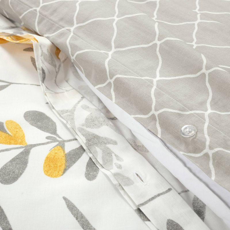 Lush Decor Yellow/Gray Cotton 3 Piece Duvet Cover Set