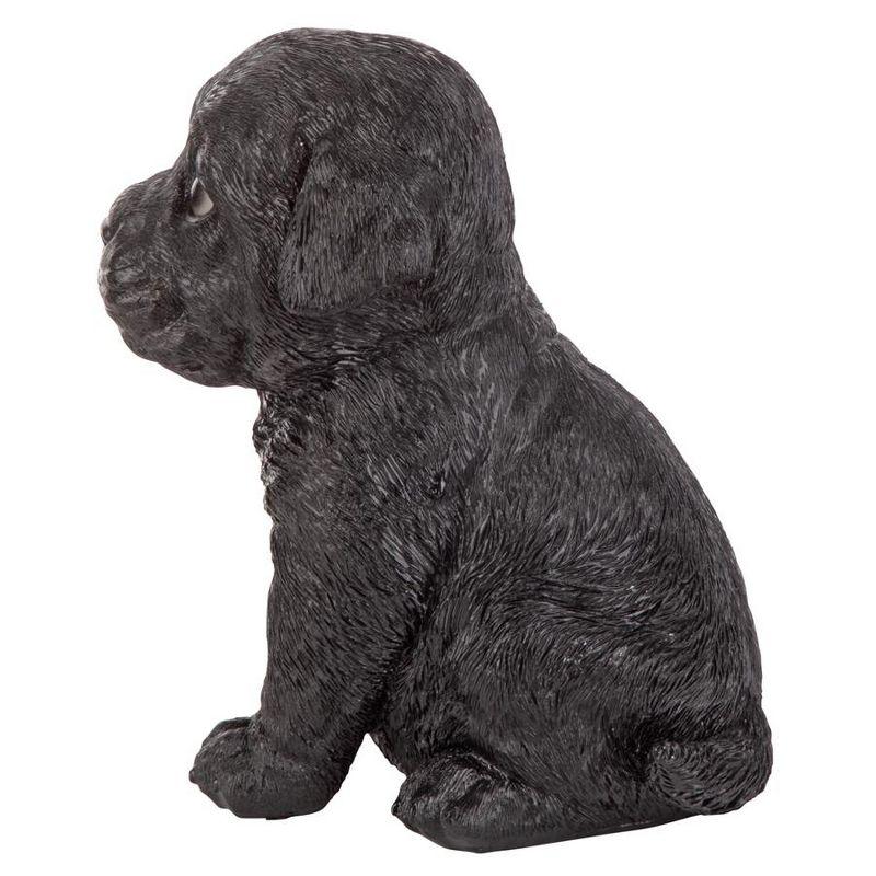 Design Toscano Black Lab Puppy Partner Collectible Dog Statue - Black