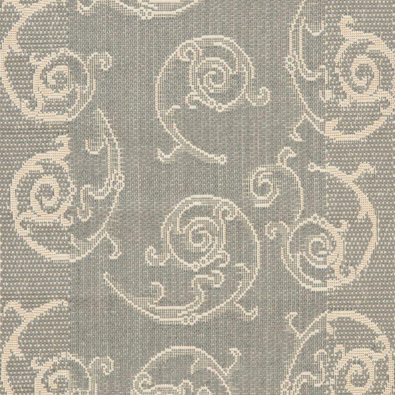 Courtyard CY2665 UV & Stain Resistant Non-Shedding Power Loomed Indoor/Outdoor Runner Rug - Grey/Natural - 2'3"x12' - Safavieh