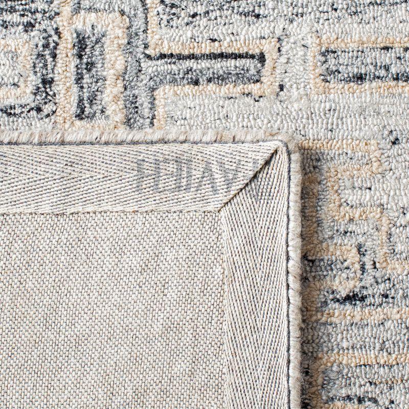 Abstract ABT142 Handmade Indoor Runner - Ivory/Black - 2'-3"x10' - Safavieh