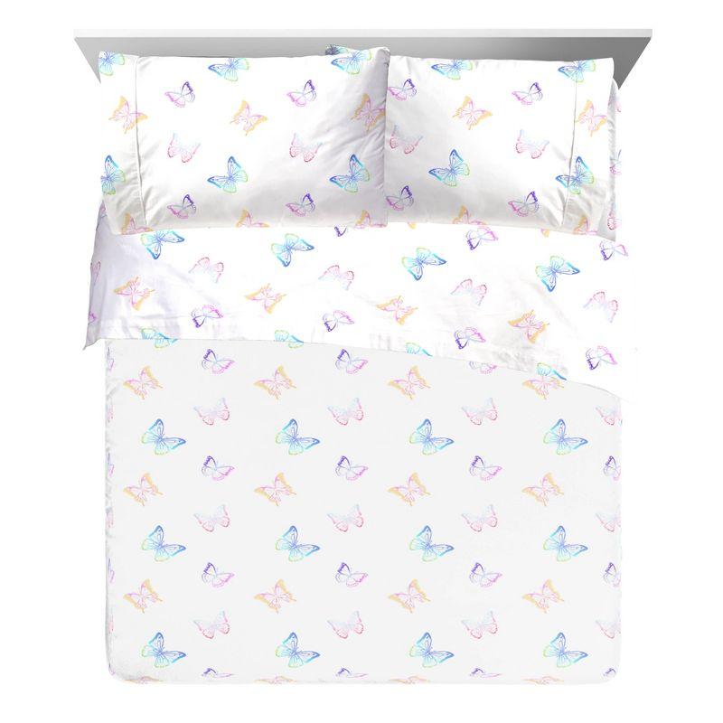 Saturday Park Saturday Park Ombre Butterflies 100% Organic Cotton Sheet Set