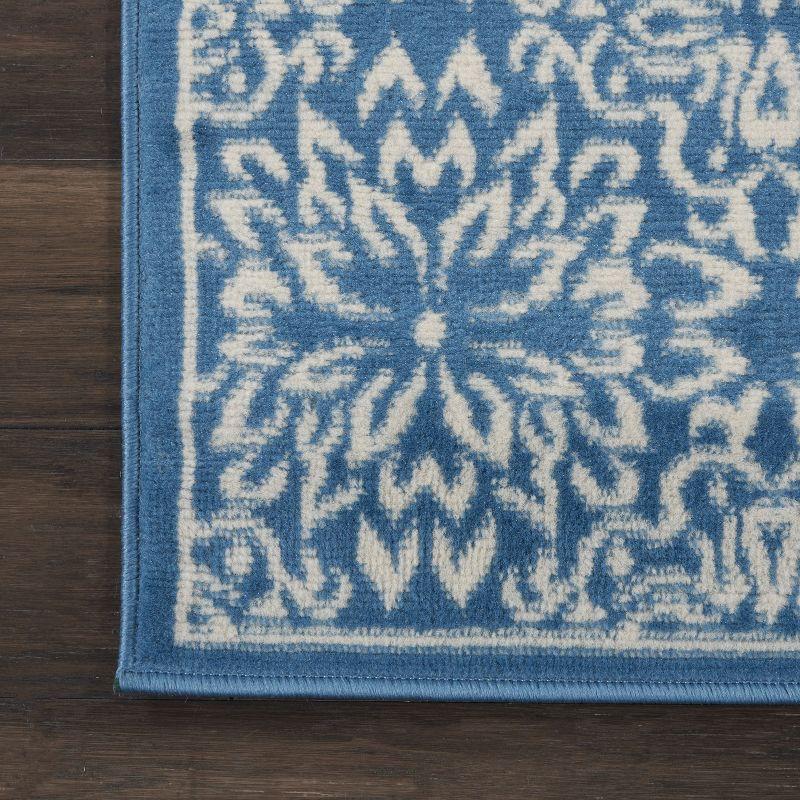 Nourison Jubilant 2' x 4' Ivory Blue Farmhouse Indoor Rug