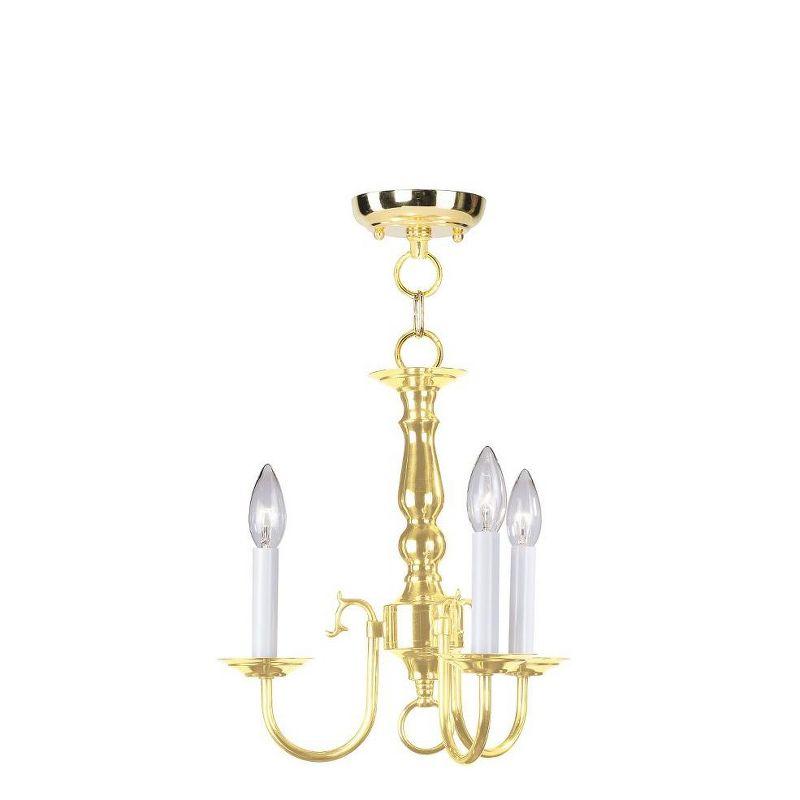 Livex Lighting Williamsburgh 3 - Light Chandelier in  Polished Brass