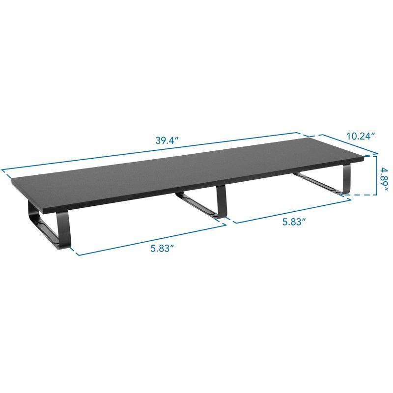 Mount-It! Extra Long Monitor Desk Riser, Desktop Organizer for Double Computer Screens, Laptops, Desktops, TVs, 39 Inches Extra Wide, 44 Lbs. Capacity