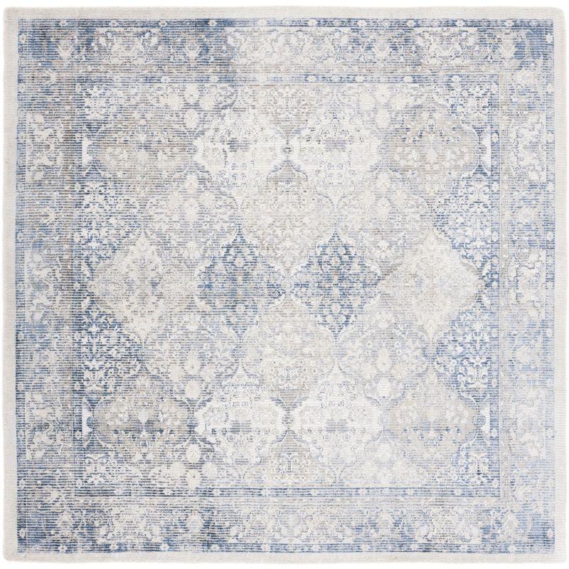 Ivory Elegance Hand-Tufted Wool & Silk 6' Square Area Rug