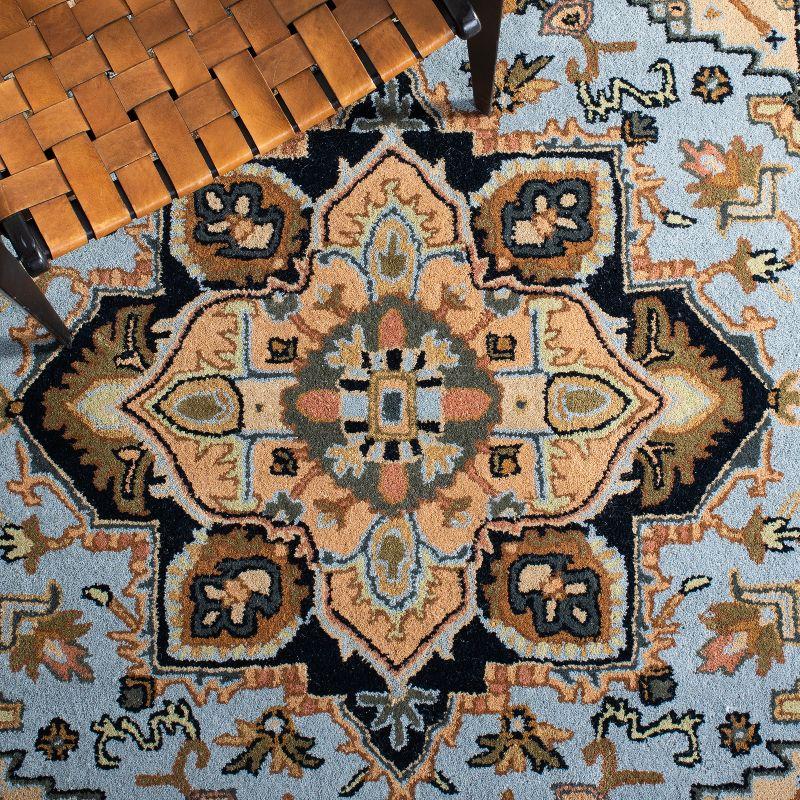 Heritage HG625 Handmade Area Rug - 5'x8' - Blue/Light Brown - Safavieh