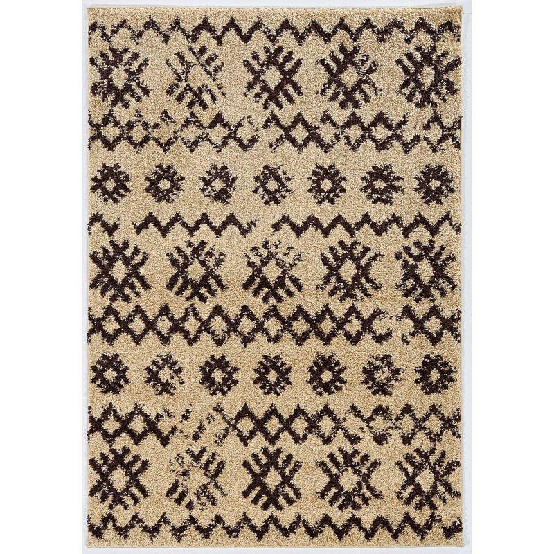 Camel Brown Moroccan-Inspired 5' x 7' Shag Rug