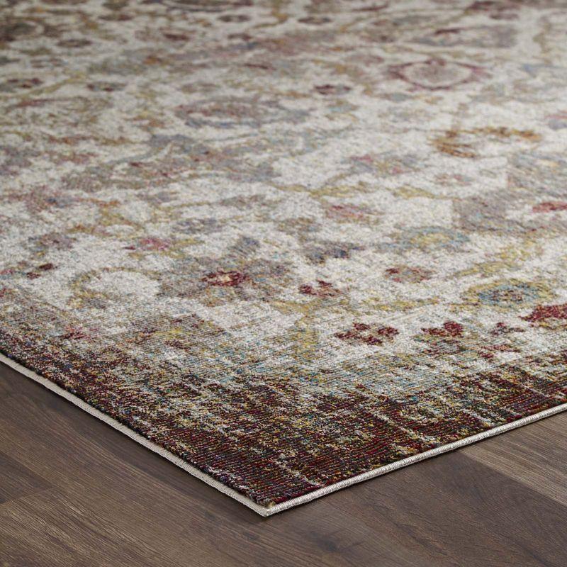 Modway Modway Success Kaede Distressed Vintage Floral Moroccan Trellis Area Rug, 5x8, Multicolored
