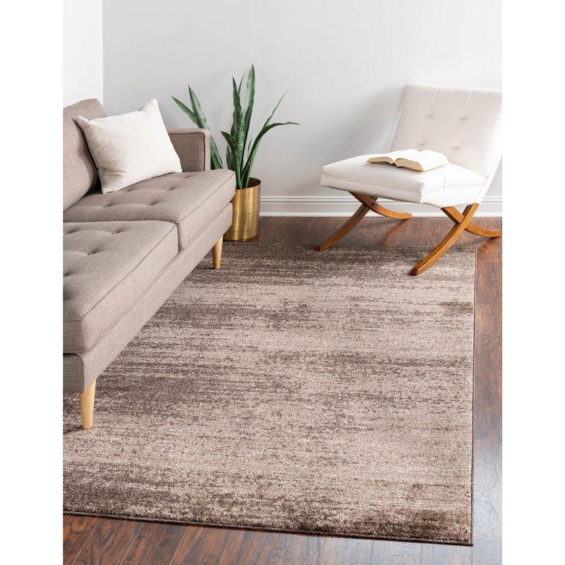 Unique Loom Del Mar Collection Area Rug - Lucille (5' 3" x 8' Rectangle Brown/Ivory)