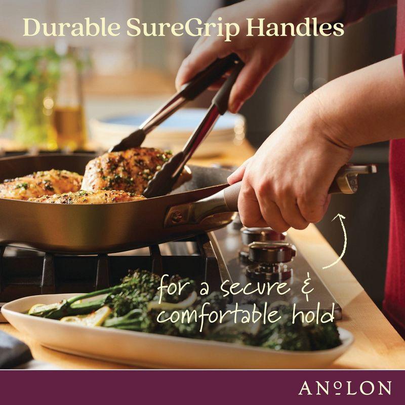 Anolon Anolon Advanced Home Hard Anodized Nonstick Deep Square Grill / Griddle Pan With Pour Spouts,11 Inch