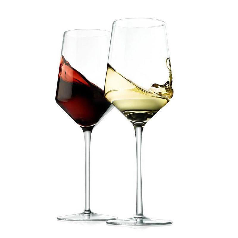 NutriChef 2 Pcs. of Crystal Wine Glass - Ultra Clear, Elegant Crystal-Clear Wine Glass