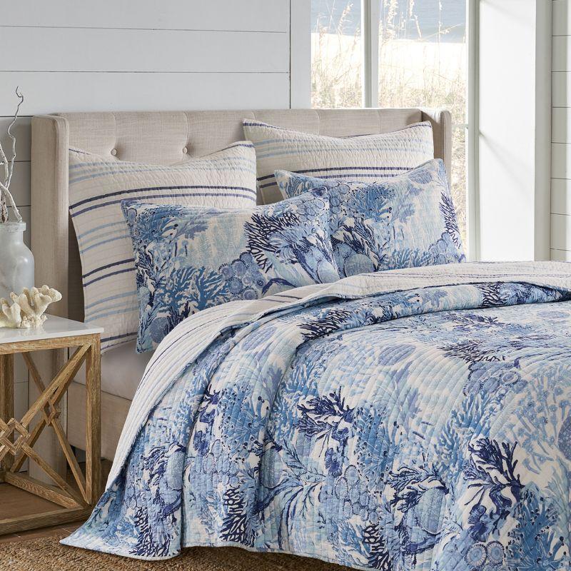 Reef Dream Quilt Set - One Twin/Twin XL Quilt and One Standard Sham - Levtex Home