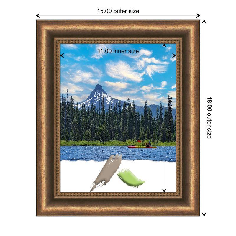 Amanti Art Manhattan Bronze Narrow Wood Picture Frame Opening Size 11x14 in.