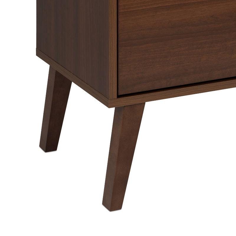 Mid Century Modern 2 Drawer Wide Nightstand  - Prepac