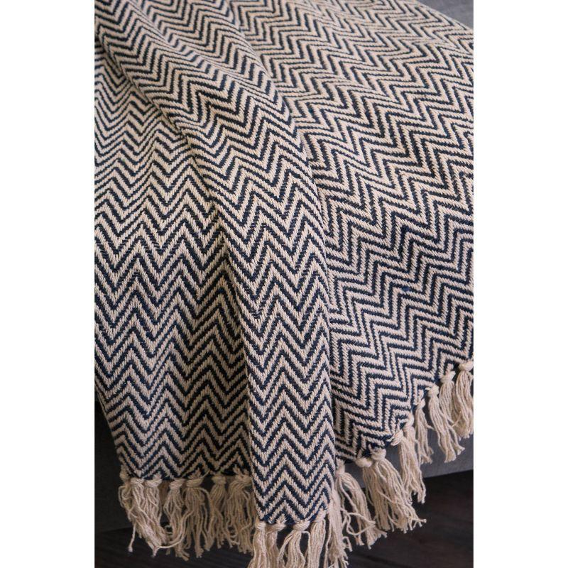 Chevron Cotton Sherpa 50"x60" Throw Blanket - Machine Washable